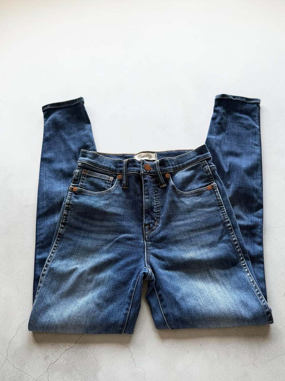 Madewell 10" High-Rise Skinny Jeans‎ in Dark Wash Size 25